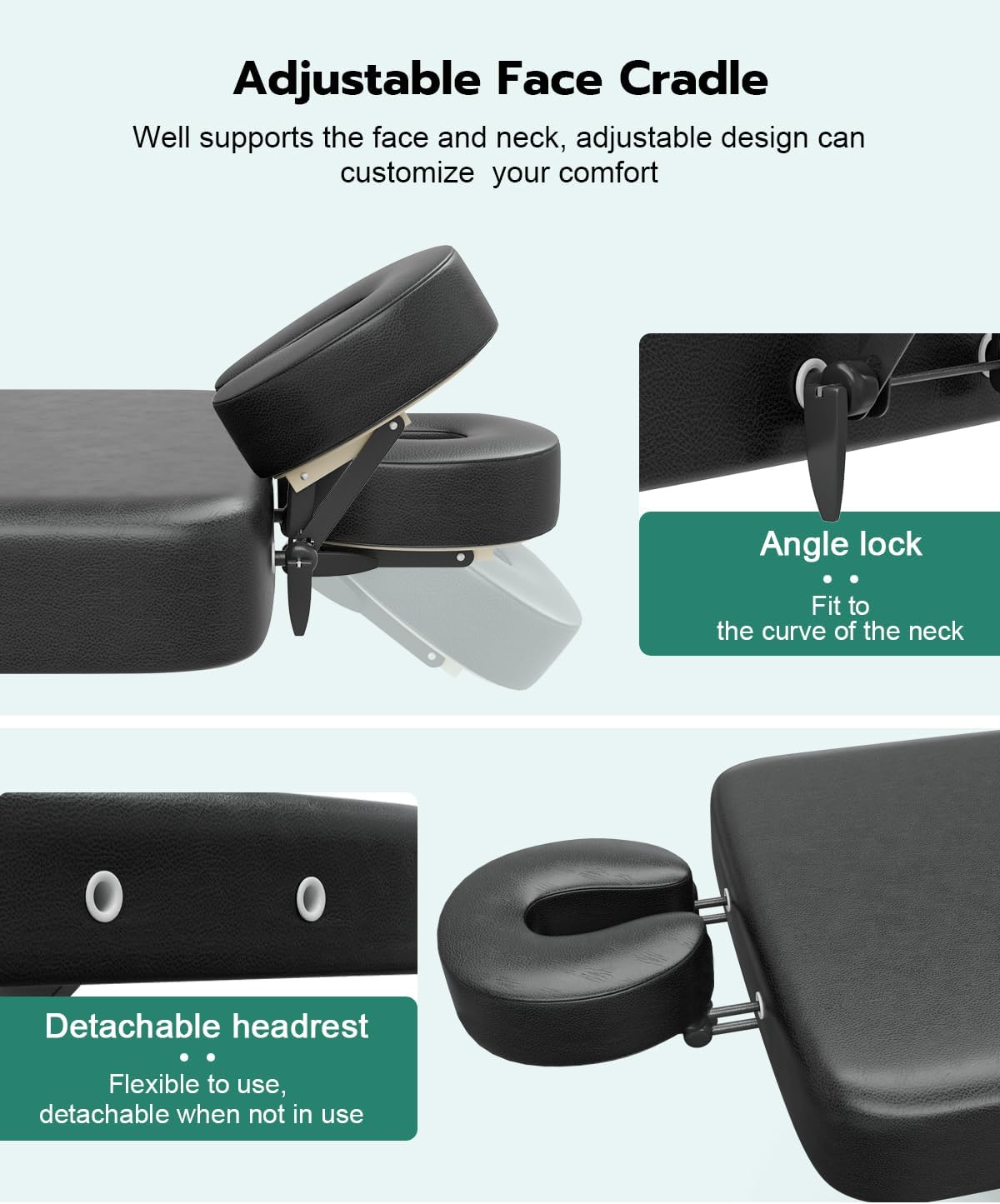 Flat Electric Massage Table Professional, 6.7" Memory Foam