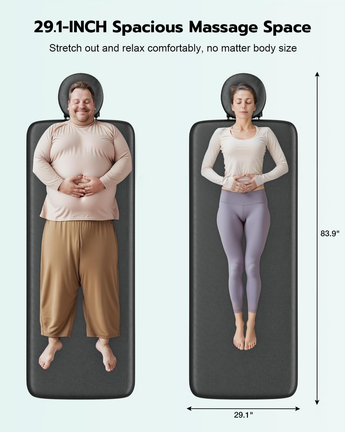 Flat Electric Massage Table Professional, 6.7" Memory Foam