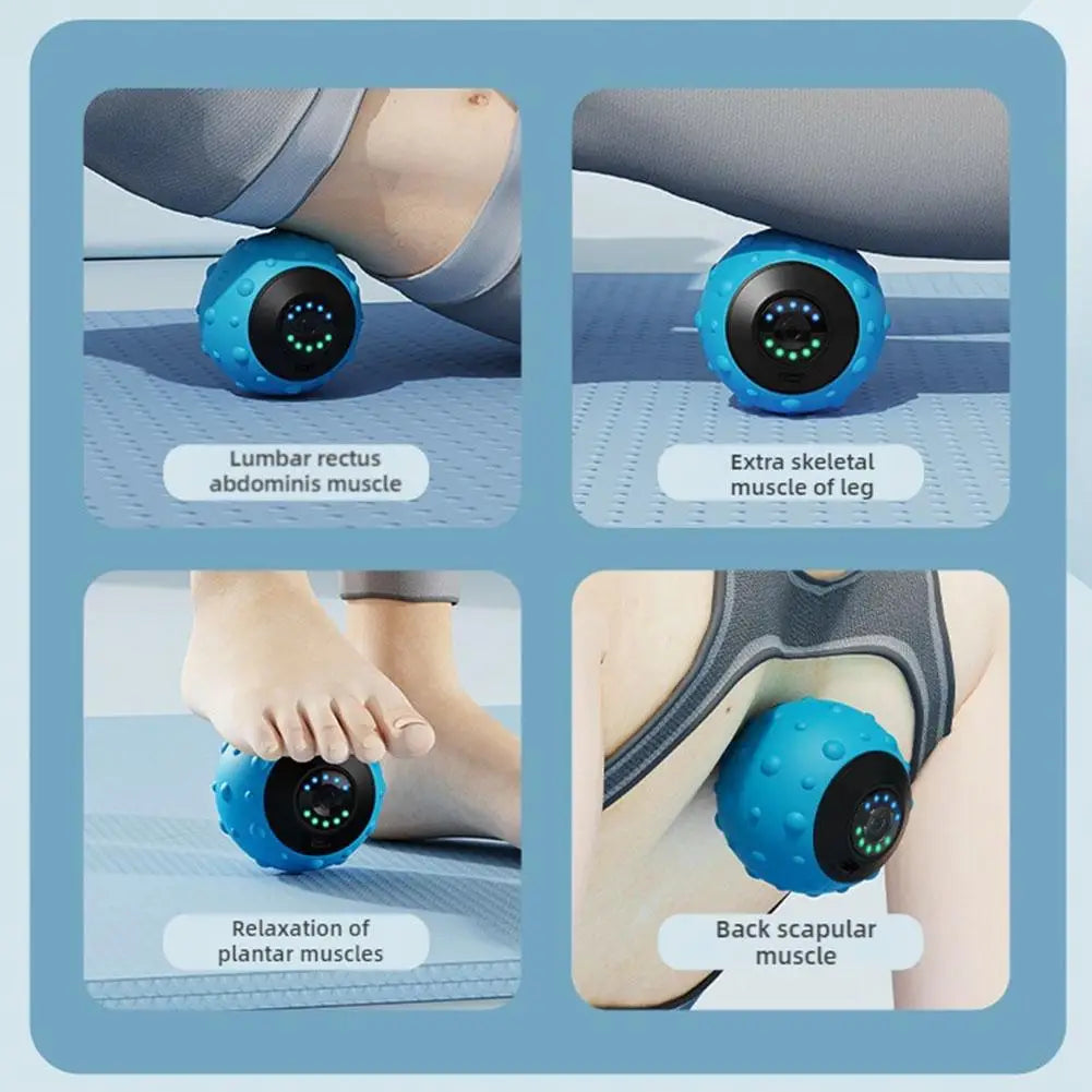 Electric Massage Ball Health Care Sport Fascia Ball Muscle Relaxation Boay Massager Fitness Yoga Exercise Vibrating Yoga Fitness